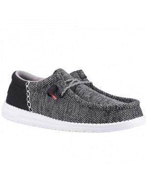 HeyDude Wally Funk Open Mesh Shoes - Grey