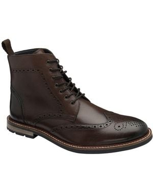 Frank Wright Corby Brogue Boots - Brown
