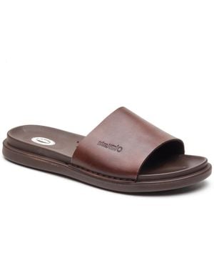 Base London Albany Slide Sandals - Brown
