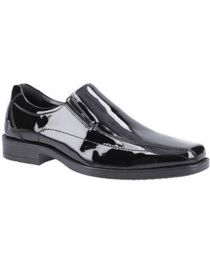 Hush Puppies Brody Slip On Patent Shoes - Black
