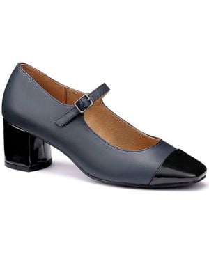 Hotter Shimmer Mary Jane Court Shoes - Blue