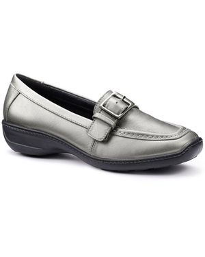Hotter Opel Low Wedge Shoes - Grey