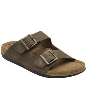Lotus St Ives Mule Sandals - Brown