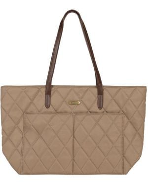 Barbour Quilted Tote Bag - Brown