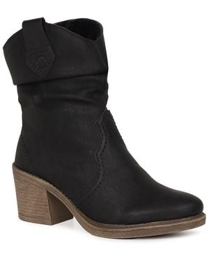 Rieker Lasso Ankle Boots - Black