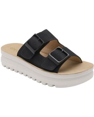 Lotus Volos Flatform Sandals - Black