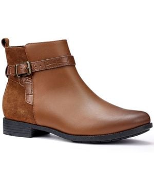 Hotter Haydock Smart Ankle Boots - Brown