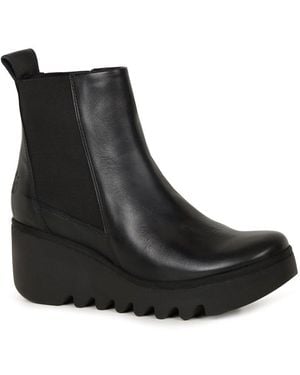 Fly London Bagu Ankle Boots Lea - Black
