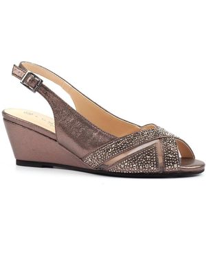 Lunar (GRS) Emmerline Wedge Sandals - Brown