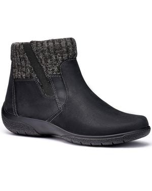 Hotter Malham Wide Fit Ankle Boots - Black