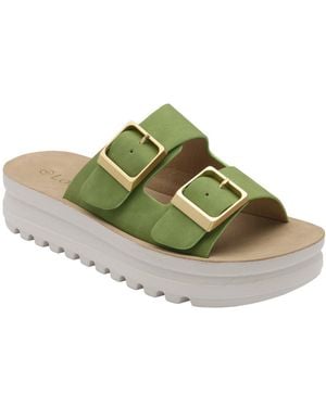 Lotus Volos Flatform Sandals - Green