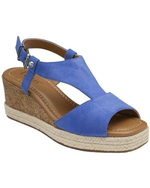 Lotus Madalene Wedge Sandals - Blue