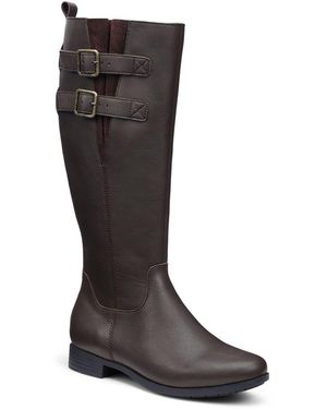 Hotter Bamburgh Knee High Boots - Brown