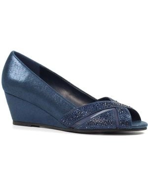 Lunar Adriana Wedge Heel Shoes - Blue
