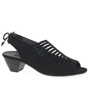 Paul Green Hazel Peep Toe Sandals - Black