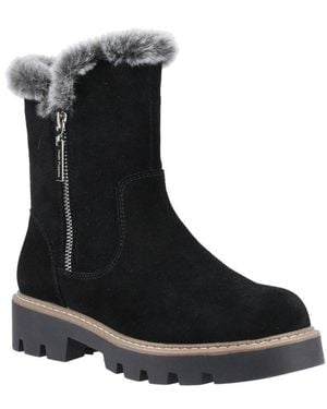 Hush Puppies Ambre Zip Boots - Black