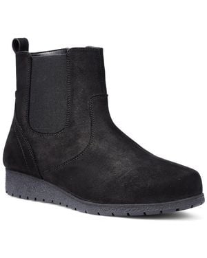 Hotter Exeter Low Wedge Boots - Black