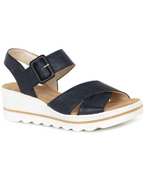 Rieker Jamaica Wedge Heel Sandals - Metallic