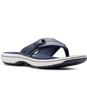 Clarks Brinkley Reyna Toe Post Sandals - Blue