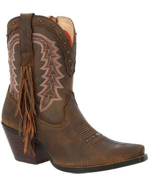 Durango Crush Western Ankle Boots - Brown
