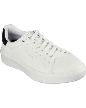 Skechers Court Break Suit Trainer 183175-Wht Lace Up Shoe - White