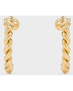 Charles & Keith Sable Rope-Knot Hoop Earrings - White
