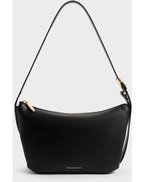 Charles & Keith Zephyr Hobo Bag - Black