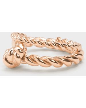 Charles & Keith Sable Rope-Knot Two-Ring Set - White