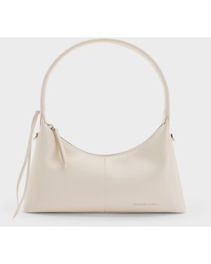 Charles & Keith Simone Shoulder Bag - Natural
