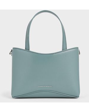 Charles & Keith Mini Sybill Tote Bag - Blue