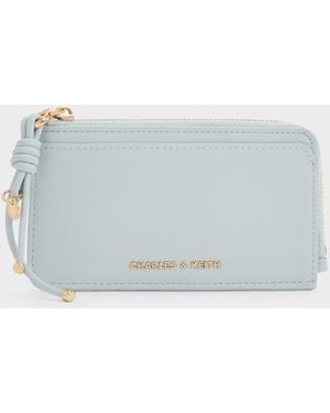Charles & Keith Everleigh Zip-Around Card Holder - White