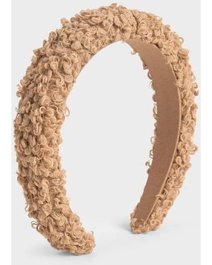 Charles & Keith Furry Headband - Metallic