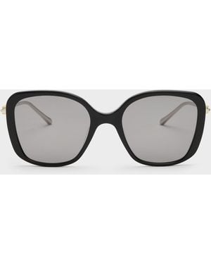 Charles & Keith Adalyn Butterfly Sunglasses - Gray