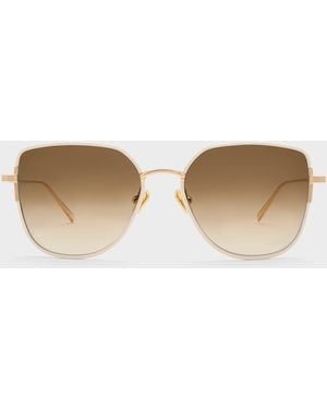 Charles & Keith Seraphina Butterfly Sunglasses - White