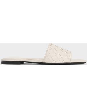 Charles & Keith Ivette Woven Slide Sandals - White