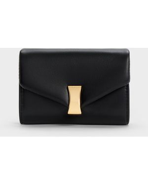 Charles & Keith Lilibet Chain-Strap Wallet - White
