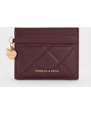 Charles & Keith Arrietty Quilted Card Holder - Purple
