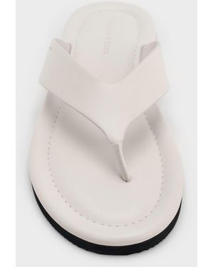 Charles & Keith Trinah Thong Sandals - White