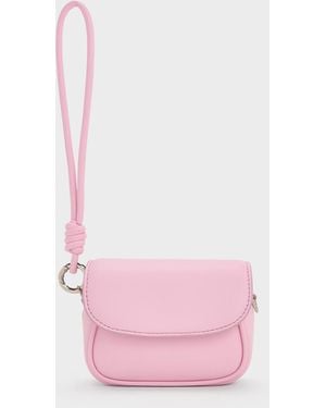 Charles & Keith Sammie Knotted-Strap Wristlet - Pink