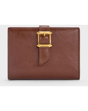 Charles & Keith Bryna Belted Wallet - Brown