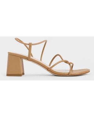 Charles & Keith Meadow Strappy Block Heel Sandals - Natural