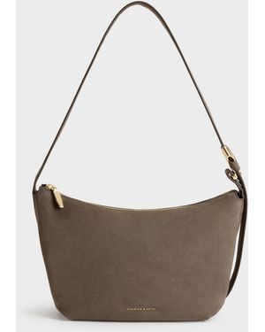 Charles & Keith Zephyr Hobo Bag - White