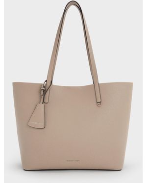 Charles & Keith Beryl Tote Bag - Natural