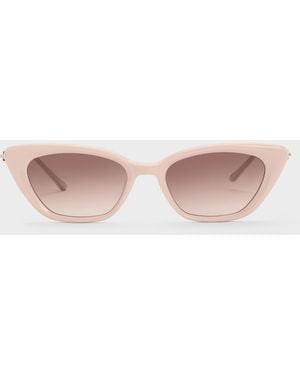 Charles & Keith Adalyn Cat-Eye Sunglasses - Pink