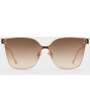 Charles & Keith Ginny Butterfly Sunglasses - White