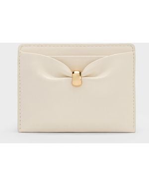 Charles & Keith Halsey Ruched Card Holder - Natural