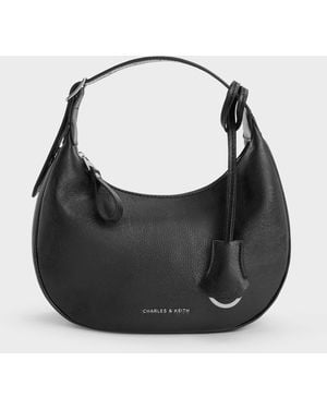 Charles & Keith Vega Hobo Bag - Black