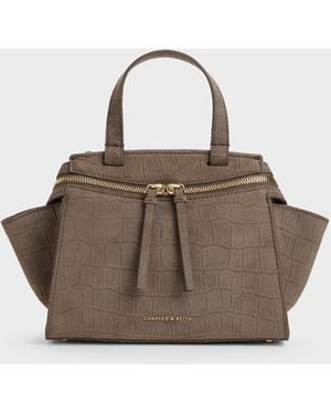 Charles & Keith Pansy Trapeze Top Handle Bag - Multicolour