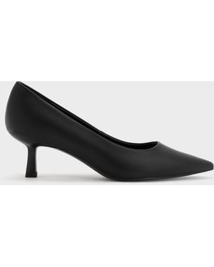 Charles & Keith Emmy Pointed Court Shoes - Black