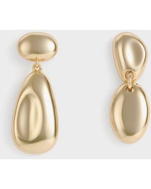 Charles & Keith Donora Sculptural Drop Earrings - White